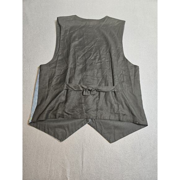 D.D. Designs Vest Womens Medium Blue Denim Vintage Sunflower Embroidery - Picture 6 of 7